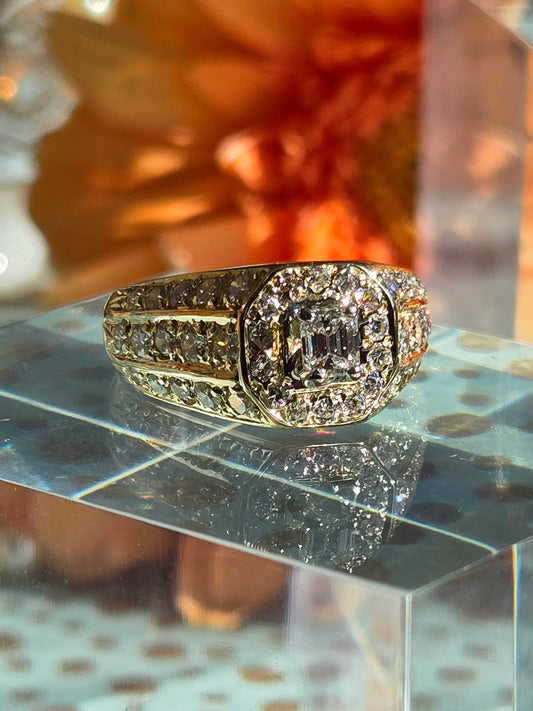 Emerald-Cut Diamond Engagement Ring in 18K Yellow Gold | The Golden Age