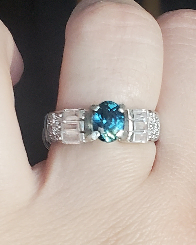Custom Sapphire Engagement Ring with Ethical Diamonds